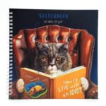 Скетчбук 20*20см на спирали Котик 60л 120г арт.27940