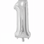 Шар фольга цифра 1 40д арт.tr1356 серебро
