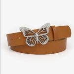 Ремень бабочка стразы коричневый арт.tr648