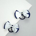 Бантики на резинке уп 2шт арт.tr2339 сине-белые