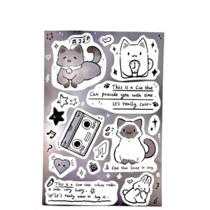 Наклейки Котики на листе А6 арт.tr386