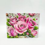 Пакет подарочный 23*17см Цветы арт.qzgzd-1019c-3 розы розовые