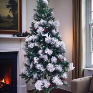 Елка заснеженная с ягодами 210см 35000тг