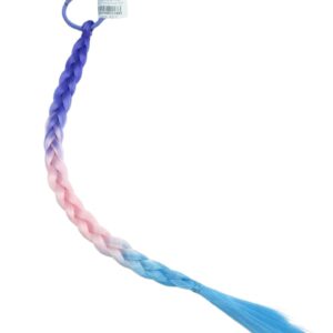 Косичка на резинке трехцветная арт.tr1598 фиолетовый,розовый,голубой