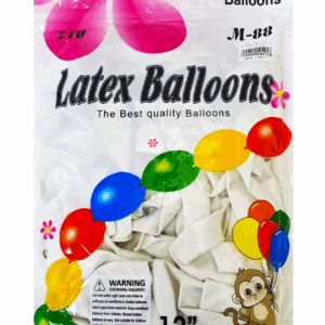 Шары упаковка 100шт однотонные Latex Balloons 12д арт.tr1046 белый