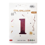 Шар фольга цифра 1 32д арт.tr1283 лиловая