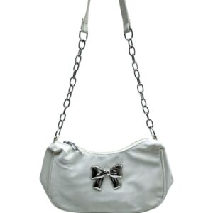 Сумка на плечо с бантиком 22*12 арт.tr1854 белая