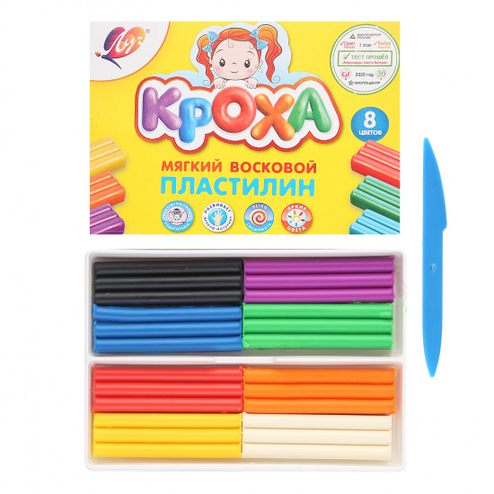 Пластилин восковой мягкий Луч Кроха 8цв арт.1551-08 Пластилин восковой мягкий Луч Кроха 8цв арт.1551-08