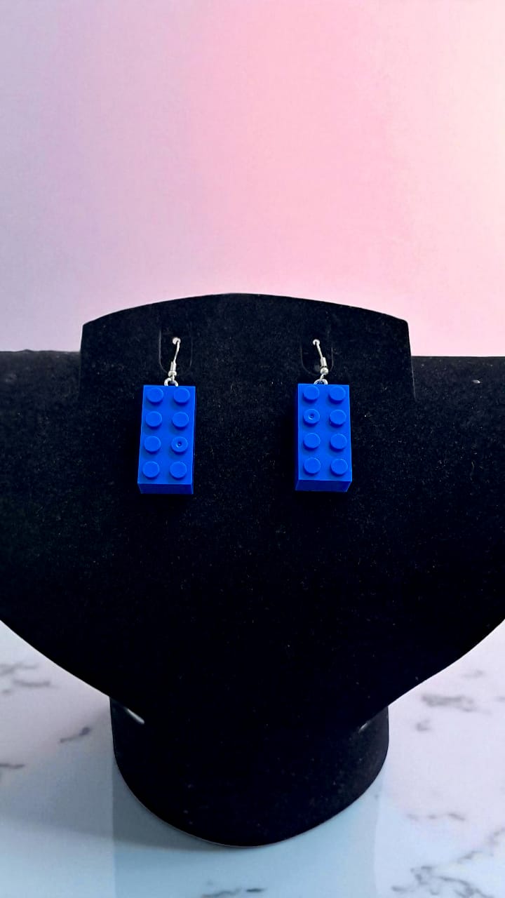 Серьги Лего арт.tr2177 синие Серьги Лего арт.tr2177 синие