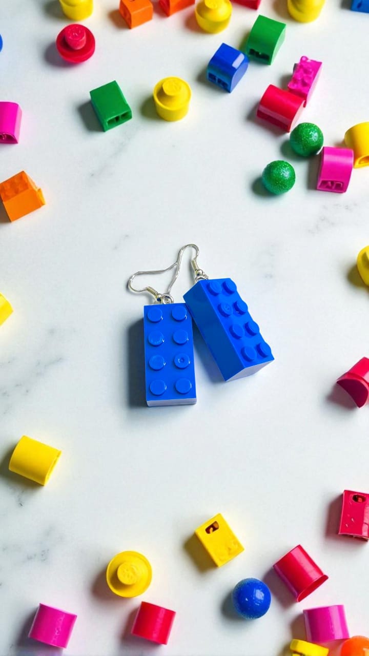 Серьги Лего арт.tr2177 синие Серьги Лего арт.tr2177 синие