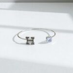 Браслет Hermes со стразами арт.tr1971 серебро