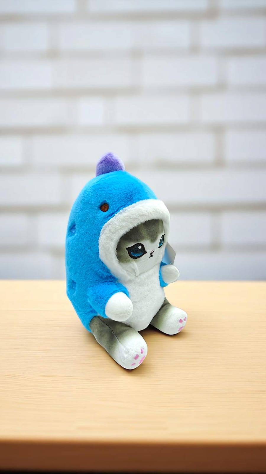 Мягкая игрушка Котик в капюшоне динозавра арт.0779-6 голубой Мягкая игрушка Котик в капюшоне динозавра арт.0779-6 голубой