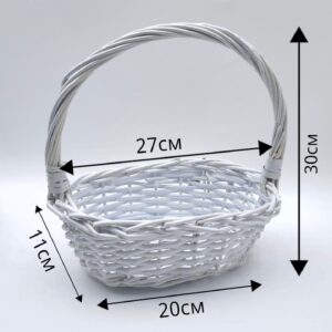 Корзина плетеная белая 27*11*20см арт.tr2807 2000тг