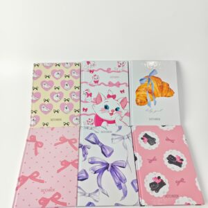 Скетчбук Qazaq Бренд Бантики/Бабочки/Фрукты в твердом переплете арт.6337 ассорти