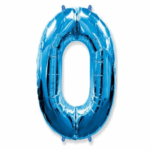 Шар фольга цифра 0 32д арт.tr1302 синяя