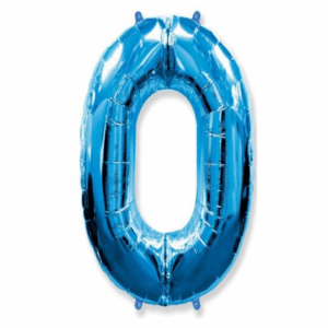 Шар фольга цифра 0 32д арт.tr1302 синяя