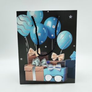 Пакет подарочный с шариками 3d 18*10*23см арт.wb-0751-4s