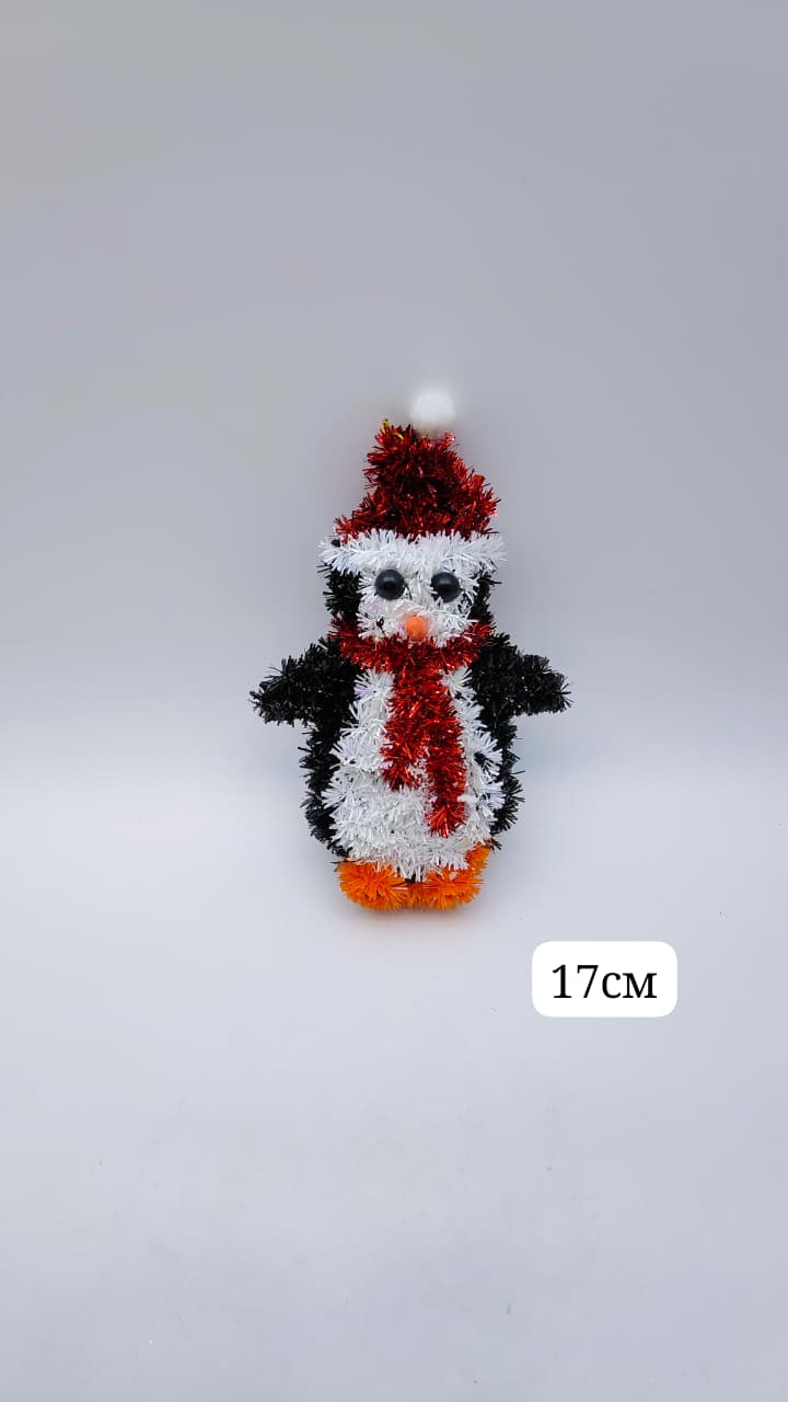 Декор новогодний Пингвин с мишурой арт.6394-20 800тг Декор новогодний Пингвин с мишурой арт.6394-20 800тг