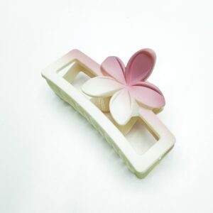 Крабик прямоугольный матовый Цветок арт.tr554 бежево-розовый