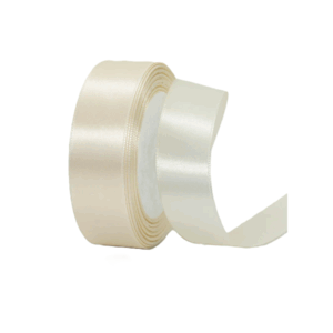 Лента атлас 2,5см бобина 20ярдов арт.tr749 кремовая