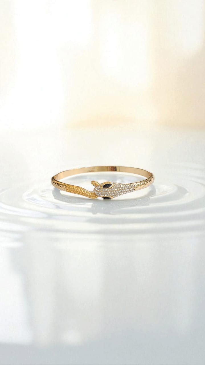 Браслет титан маленькая Змейка со стразами арт.tr1995 золото Браслет титан маленькая Змейка со стразами арт.tr1995 золото