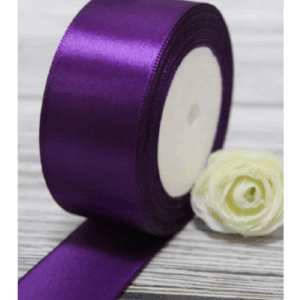 Лента атлас 4см бобина 20ярдов арт.tr656 фиолетовая
