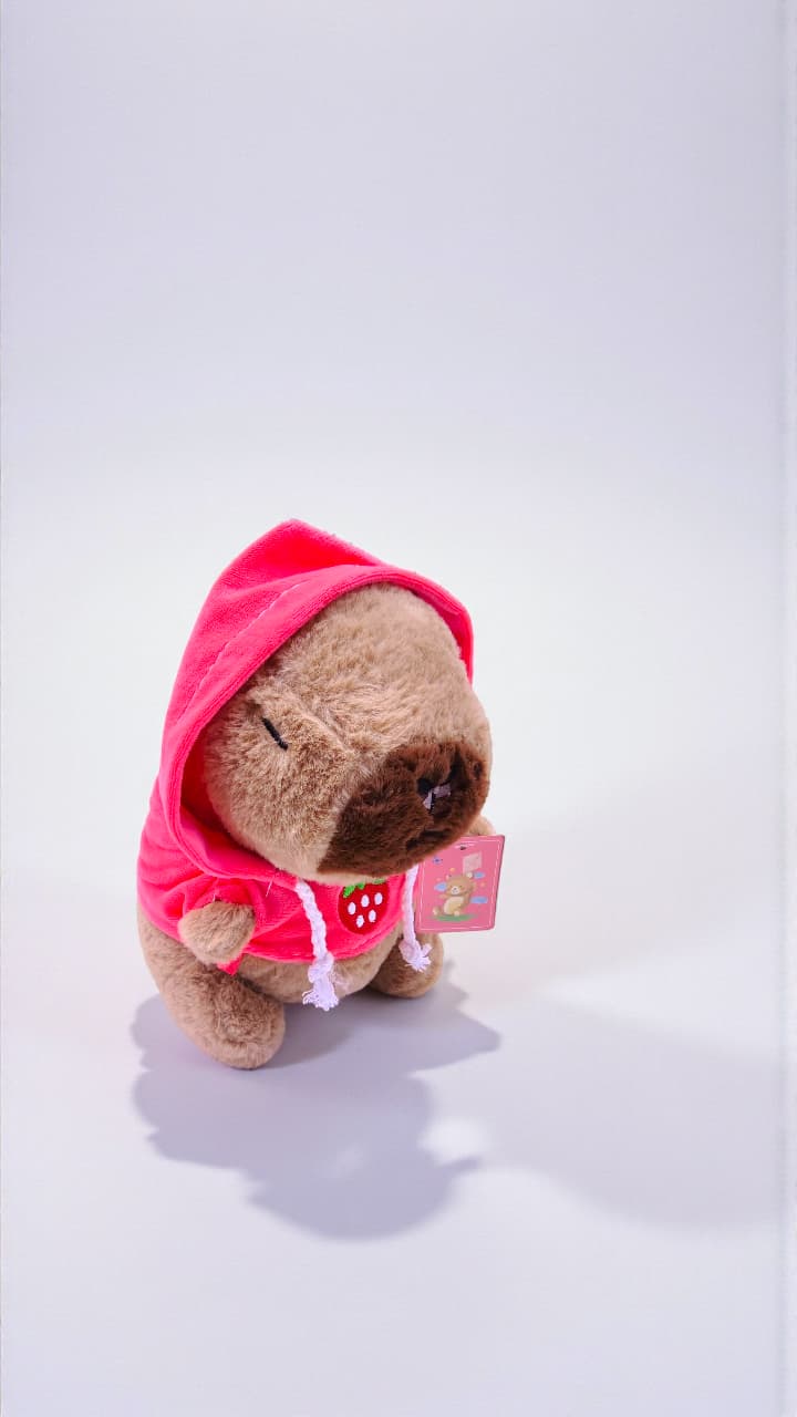 Мягкая игрушка Капибара в капюшоне 20см арт.tr2846 розовая Мягкая игрушка Капибара в капюшоне 20см арт.tr2846 розовая