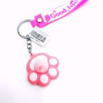 Брелок Лапка светящаяся 4см арт.666-34 розовый