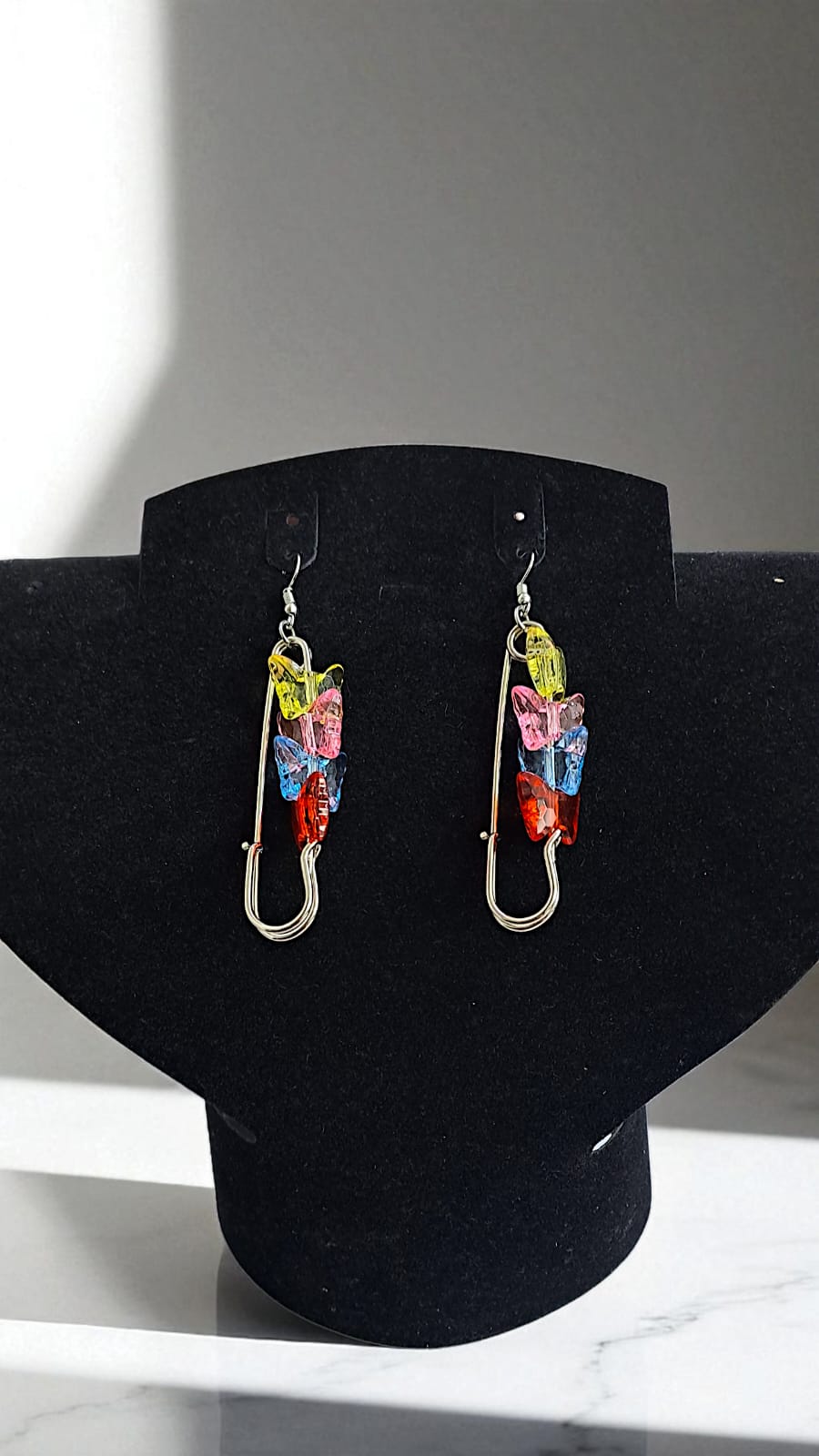 Серьги декоративная булавка с бабочками арт.tr2181 серебро Серьги декоративная булавка с бабочками арт.tr2181 серебро