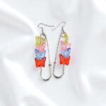 Серьги декоративная булавка с бабочками арт.tr2181 серебро