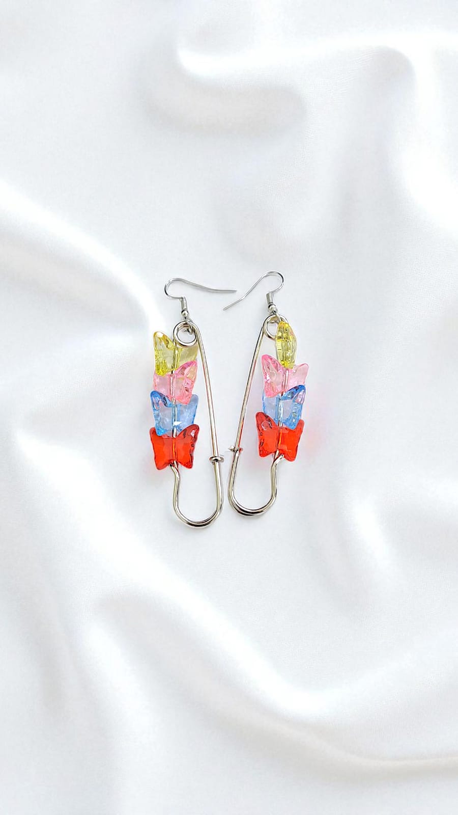 Серьги декоративная булавка с бабочками арт.tr2181 серебро Серьги декоративная булавка с бабочками арт.tr2181 серебро