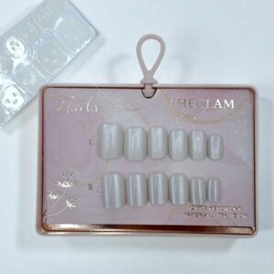 Ногти накладные кошачий глаз Sheglam Nail короткий квадрат арт.tr2242 молочные