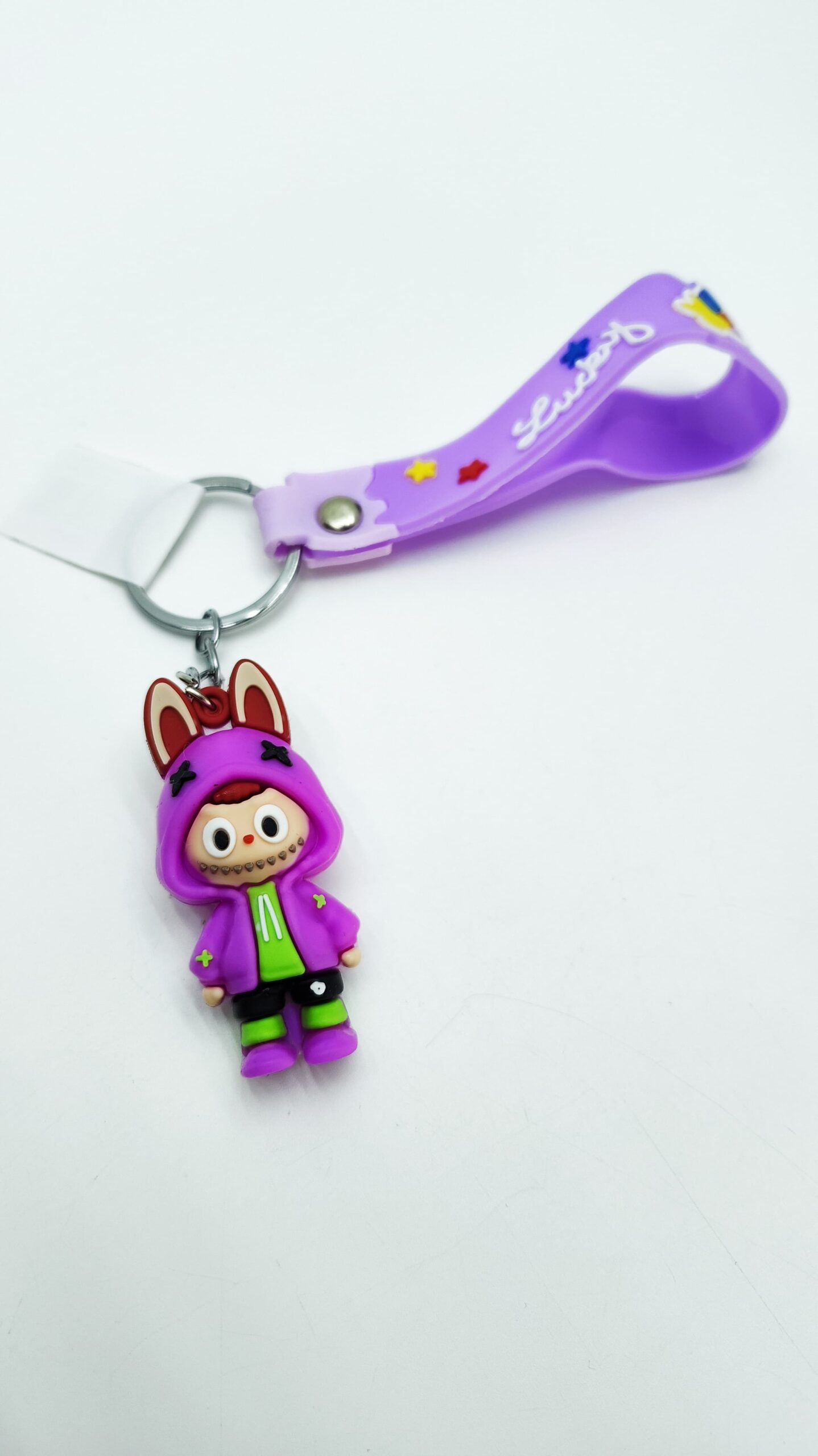 Брелок Лабубу в капюшоне 5,5см арт.tr987 сиреневый Брелок Лабубу в капюшоне 5,5см арт.tr987 сиреневый