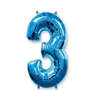 Шар фольга цифра 3 32д арт.tr1322 синяя