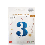 Шар фольга цифра 3 32д арт.tr1322 синяя