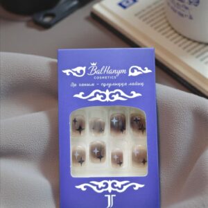 Ногти накладные Balhanym арт.tr2780 черные звезды