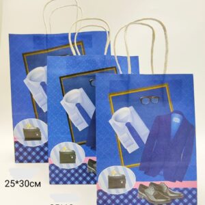 Пакет подарочный 15*21см Мужские аксессуары арт.jk1647c-4 синий