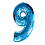 Шар фольга цифра 9 32д арт.tr1330 синяя