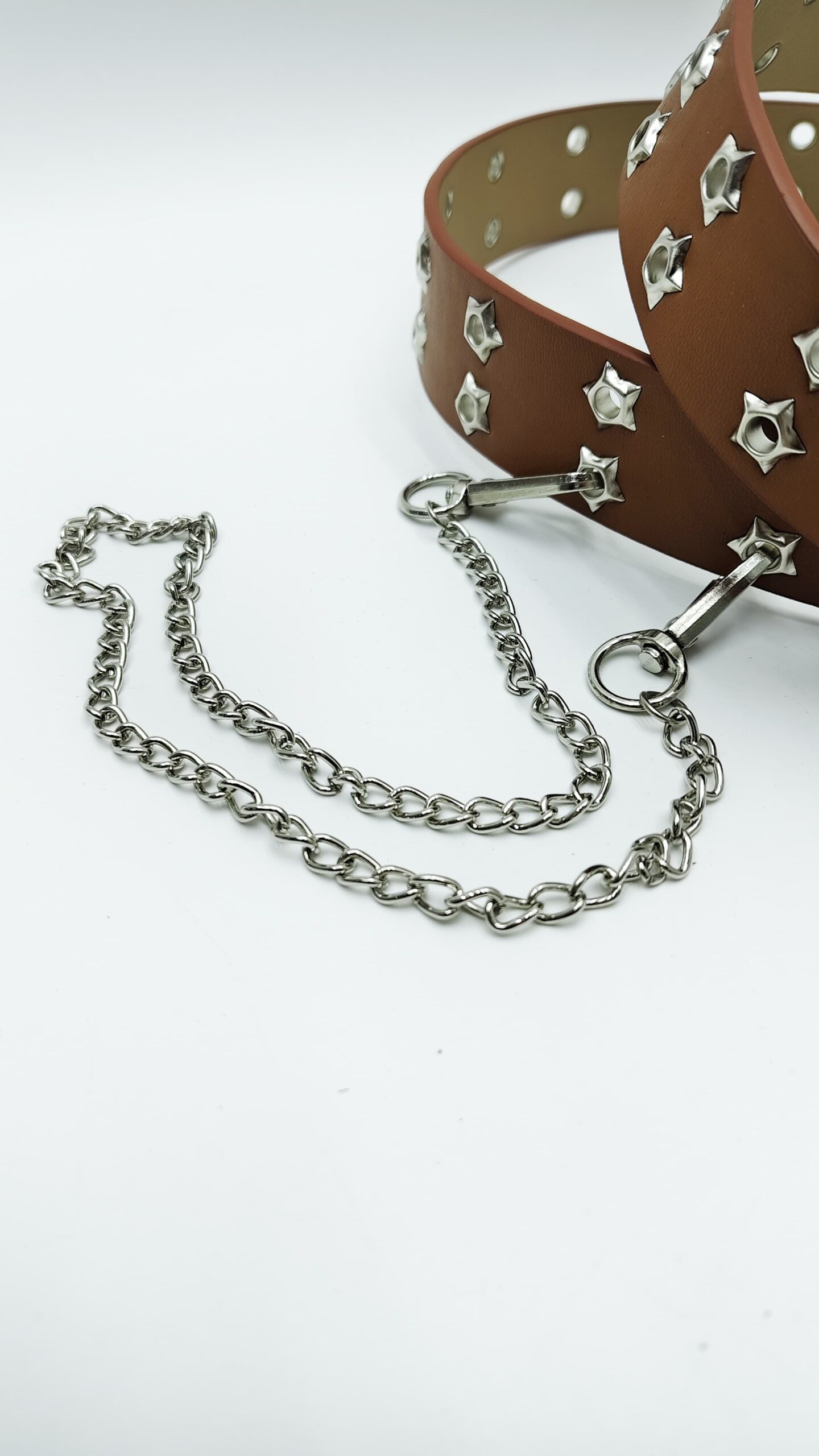 Ремень с цепью коричневый арт.tr771 Ремень с цепью коричневый арт.tr771