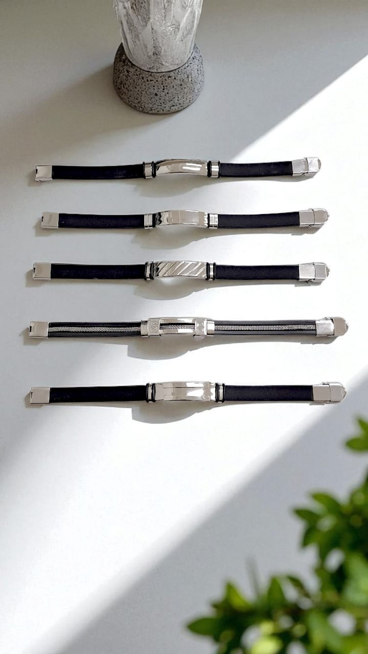 Браслет каучук арт.tr2146 серебро ассорти Браслет каучук арт.tr2146 серебро ассорти