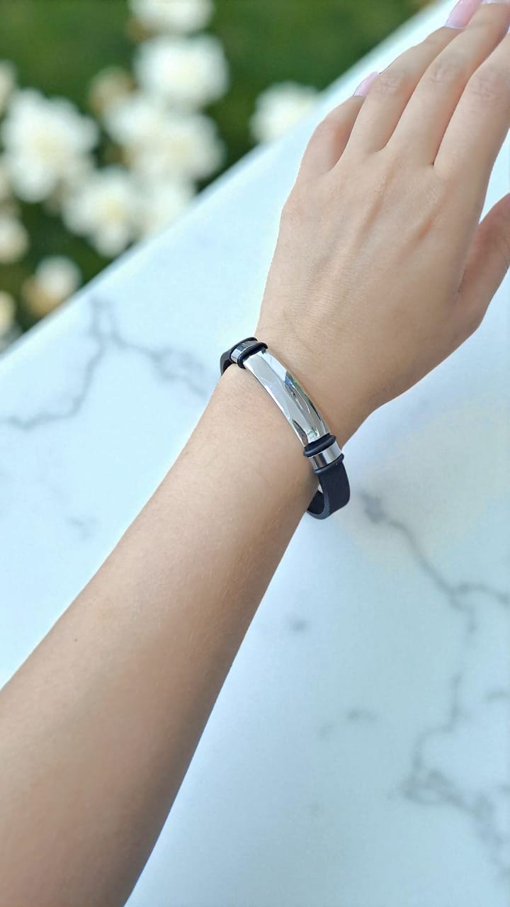 Браслет каучук арт.tr2146 серебро ассорти Браслет каучук арт.tr2146 серебро ассорти