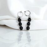 Серьги Вакасы Имауши "Токийские мстители" арт.tr2192 черные серебро