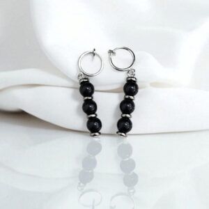 Серьги Вакасы Имауши "Токийские мстители" арт.tr2192 черные серебро