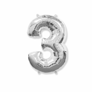 Шар фольга цифра 3 32д арт.tr1274 серебро