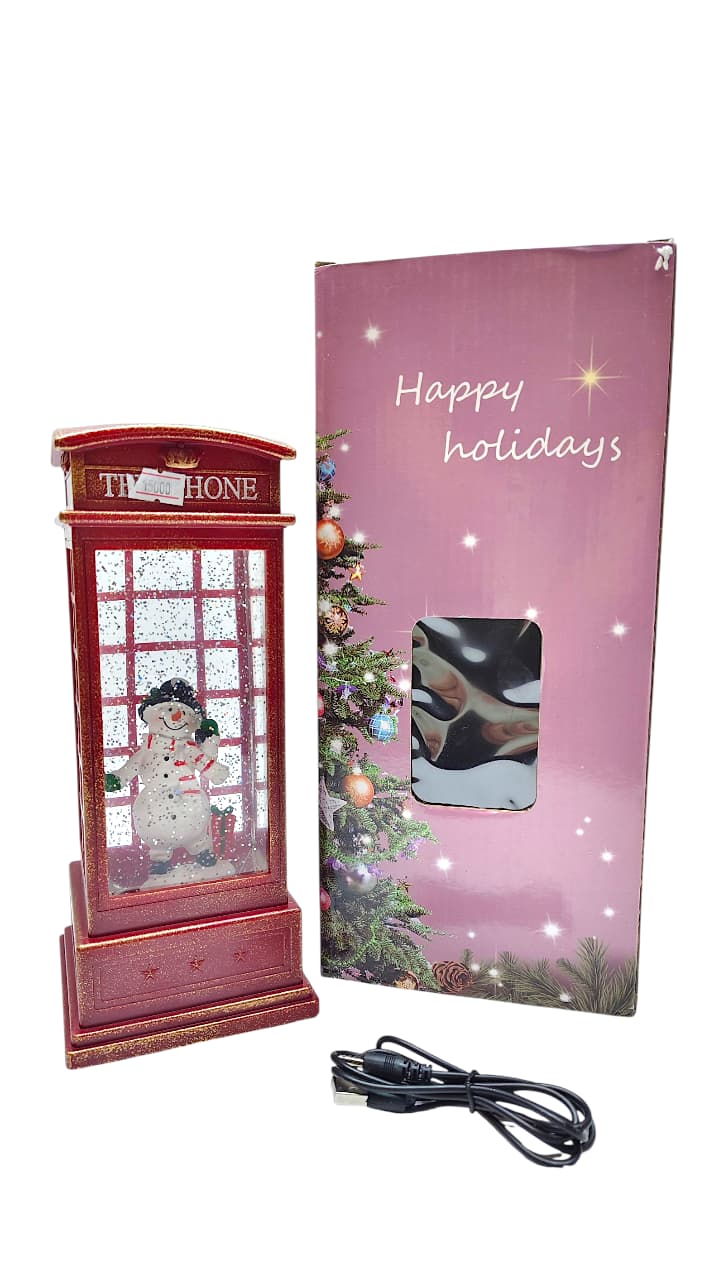 Новогодний Led ночник Телефонная будка 25см 15000тг Новогодний Led ночник Телефонная будка 25см 15000тг