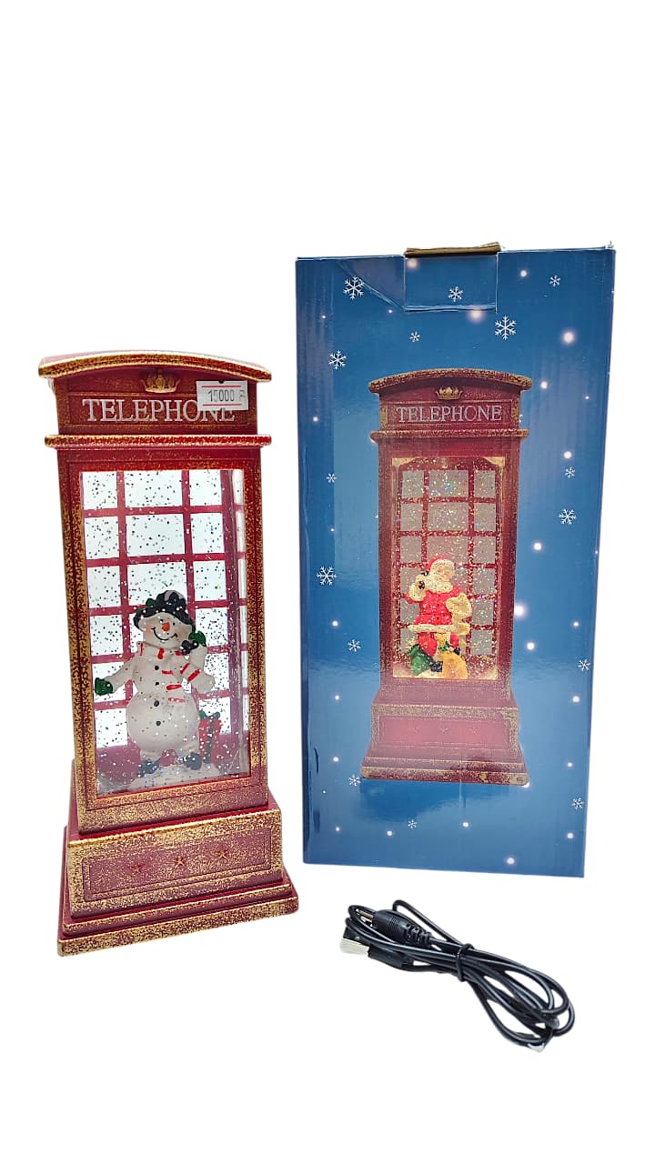 Новогодний Led ночник Телефонная будка 25см 15000тг Новогодний Led ночник Телефонная будка 25см 15000тг