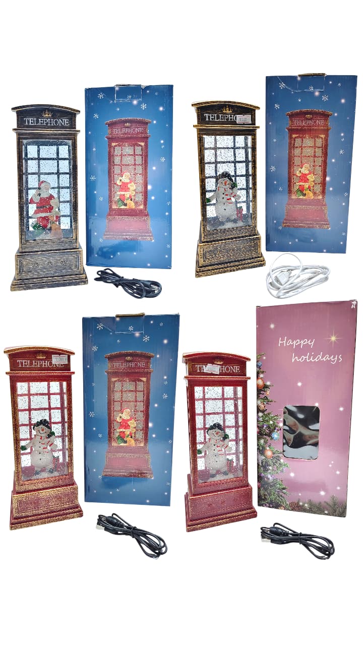 Новогодний Led ночник Телефонная будка 25см 15000тг Новогодний Led ночник Телефонная будка 25см 15000тг