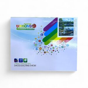 Алмазная мозайка 40*50см арт.gle73851 Лесное озеро с лодкой