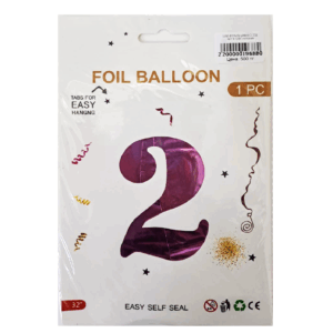 Шар фольга цифра 2 32д арт.tr1284 лиловая