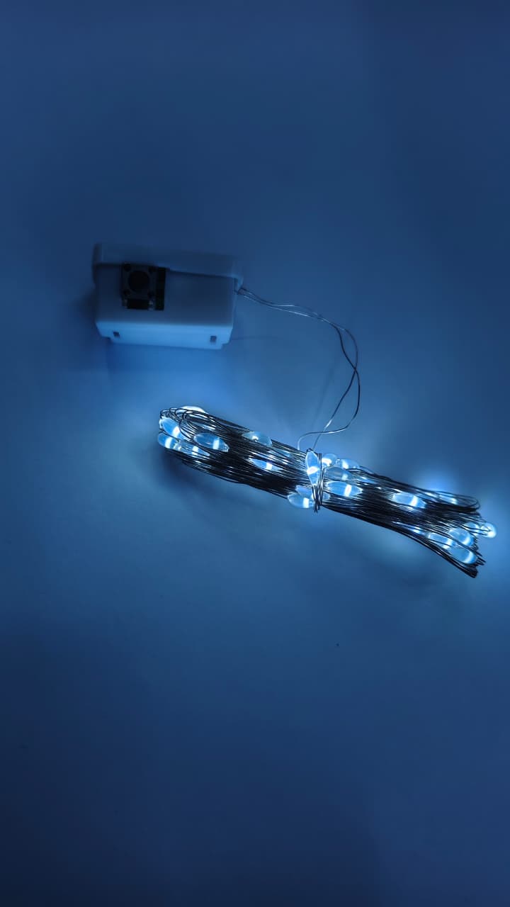 Гирлянда на батарейках 5м арт.77-5 холодный свет 300тг Гирлянда на батарейках 5м арт.77-5 холодный свет 300тг